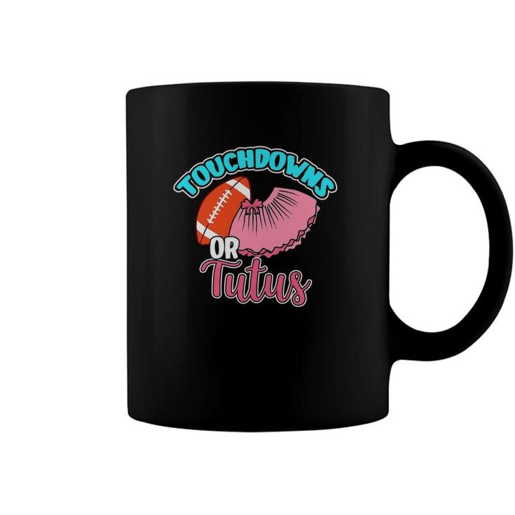 Touchdowns Or Tutus Gender Reveal Baby Party Announcement Coffee Mug