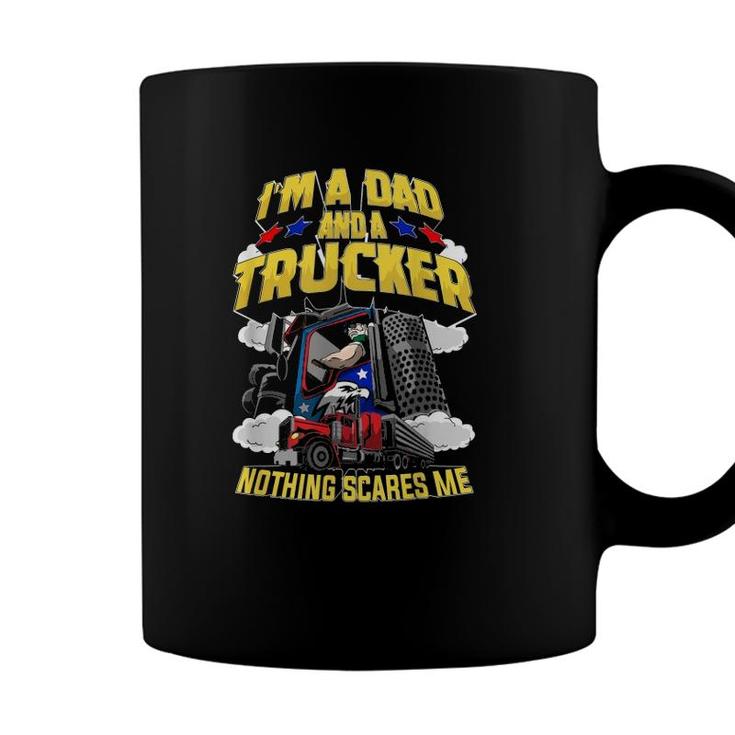 Trucker Truck Driver Dad Trucker Daddy Husband Fathers Day Coffee Mug