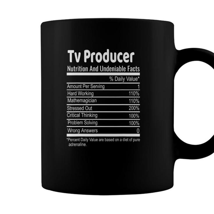 Tv Producer Nutritional Facts Funny Thanksgiving Christmas Coffee Mug
