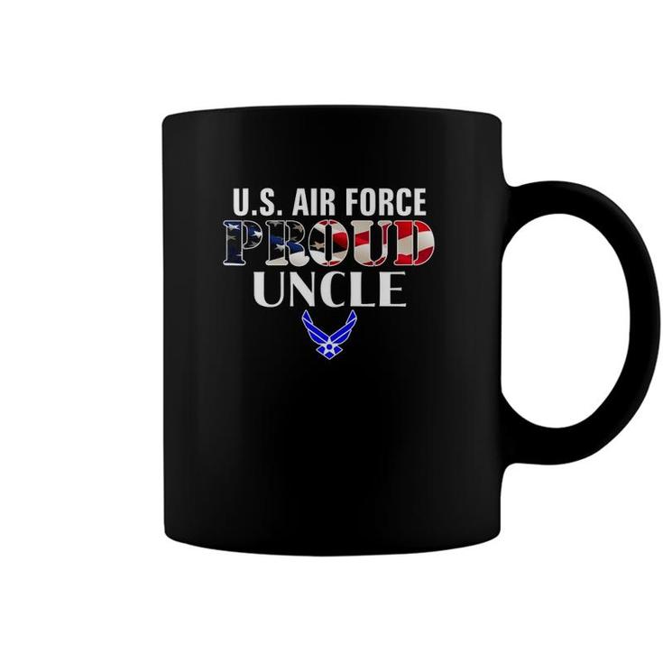 Us Proud Air Force Uncle With American Flag Gift For Veteran Coffee Mug