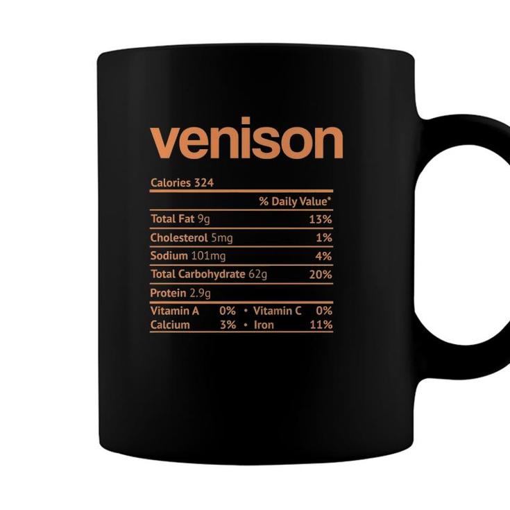 Venison Nutrition Facts Funny Thanksgiving Christmas Food  Coffee Mug