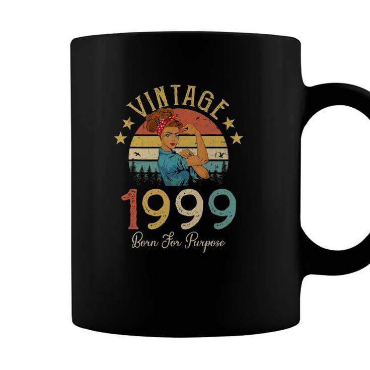 Vintage 1999 Born For Purpose 22 Years Old 22Nd Birthday Coffee Mug