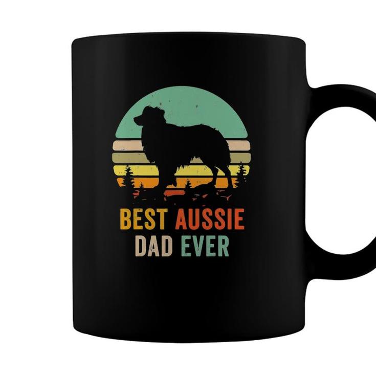 Vintage Aussie Shepherd Papa Best Dad Ever Aussie Coffee Mug