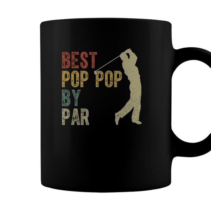 Vintage Best Pop Pop By Par Golfing Fathers Day Grandpa Dad Coffee Mug