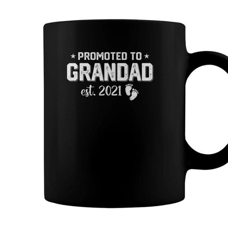 Vintage Promoted To Grandad 2021 Fathers Day New Grandad Coffee Mug