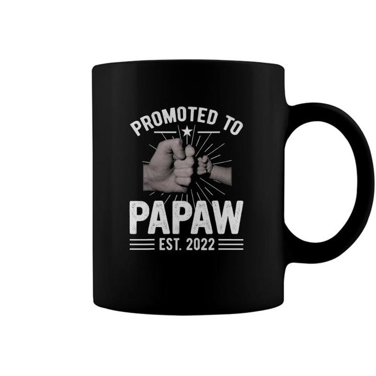 Vintage Promoted To Papaw 2022 Fathers Day New Grandpa Coffee Mug