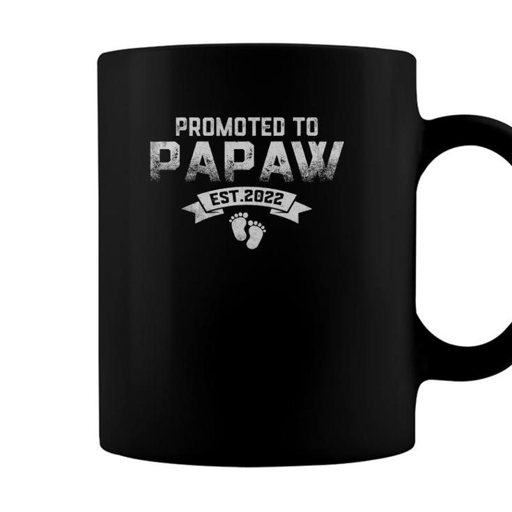 Vintage Promoted To Papaw Est 2022 Fathers Day For New Papaw Coffee Mug