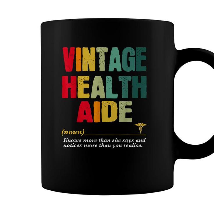 Vintage School Health Aide Funny Job Title Birthday Worker  Coffee Mug