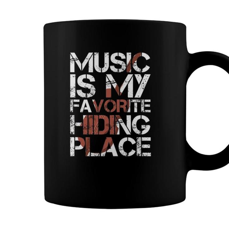 Violin Player Violinist Music Is My Favorite Hiding Place Coffee Mug