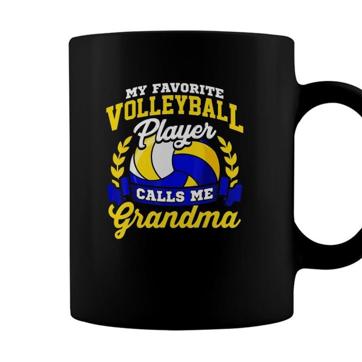 Volleyball Quote My Favorite Player Calls Me Grandma Coffee Mug