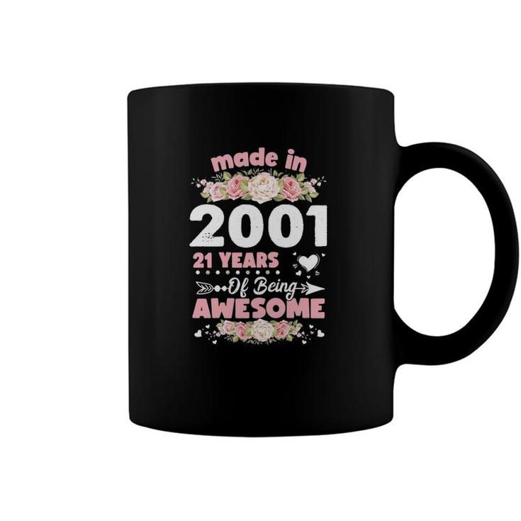 Womens 21 Years Old Gifts 21St Birthday Born In 2001 Women Girls Coffee Mug