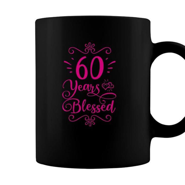 Womens 60 Years Blessed Christian 60Th Birthday 60 Years Old Coffee Mug
