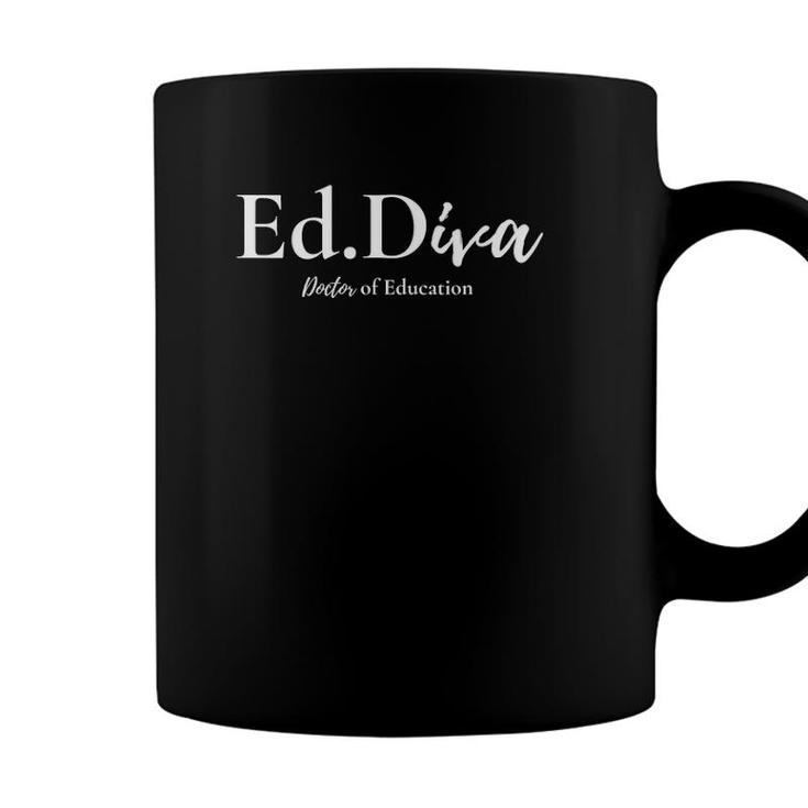 Womens Edd Doctor Of Education EdD Diva Doctorate Graduation V-Neck Coffee Mug