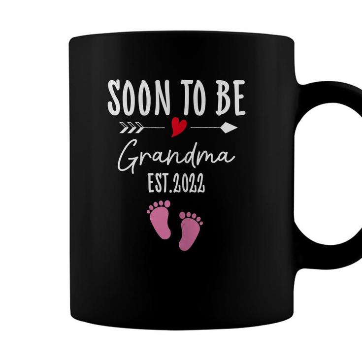 Womens Funny Soon To Be Grandma 2022 Quote Promoted To Grandma  Coffee Mug