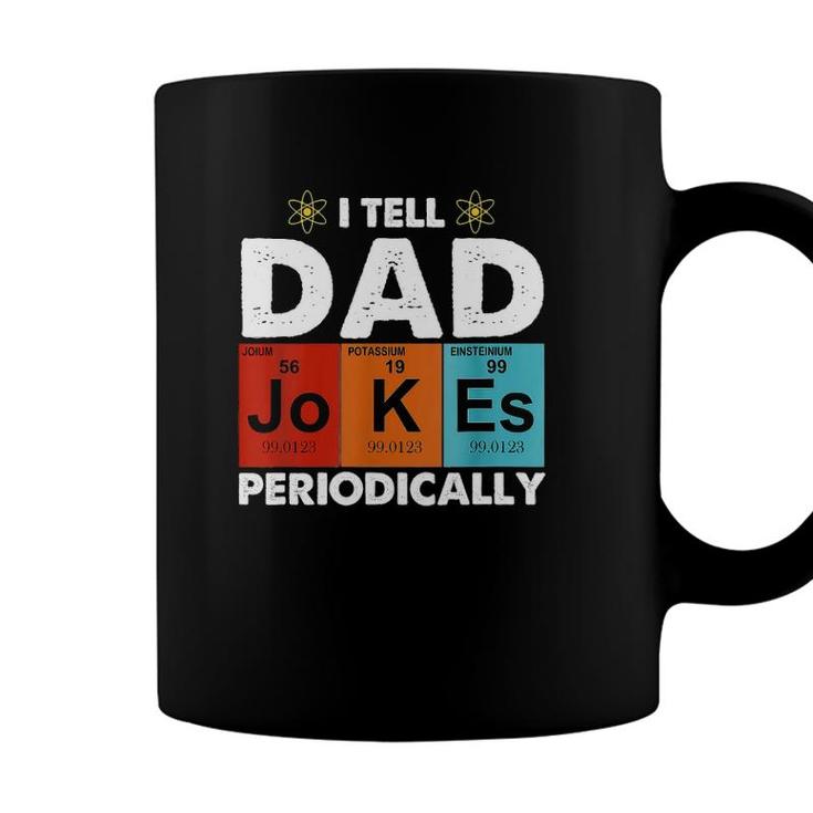 Womens I Tell Dad Jokes Periodically Retro Vintage V-Neck Coffee Mug