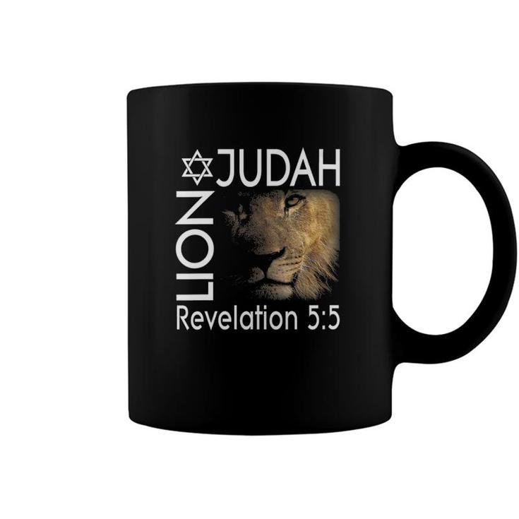 Womens Lion Of Judah Christian Messianic V-Neck Coffee Mug
