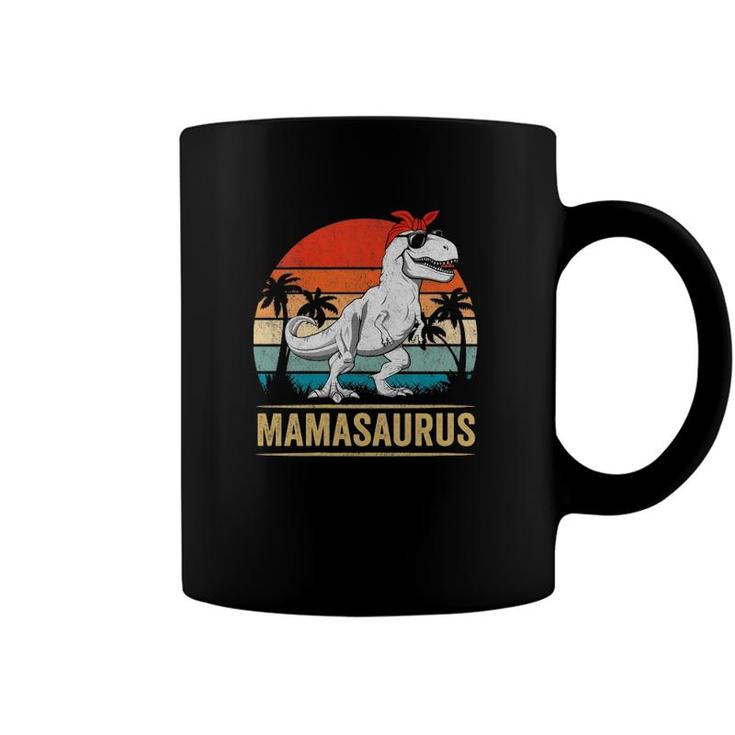 Womens Mamasaurusrex Dinosaur Mama Saurus Family Matching Women V-Neck Coffee Mug