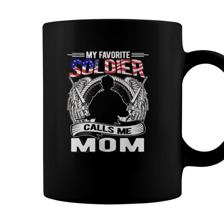 Womens My Favorite Soldier Calls Me Mom Proud Army Mom Mother Gifts Coffee Mug