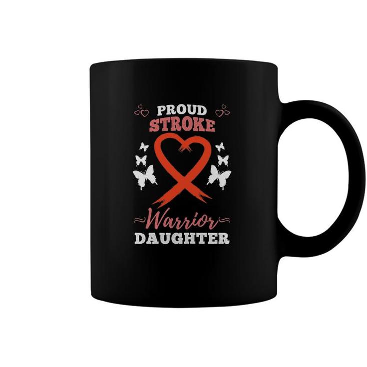 Womens Proud Stroke Warrior Daughter Stroke Awareness Coffee Mug