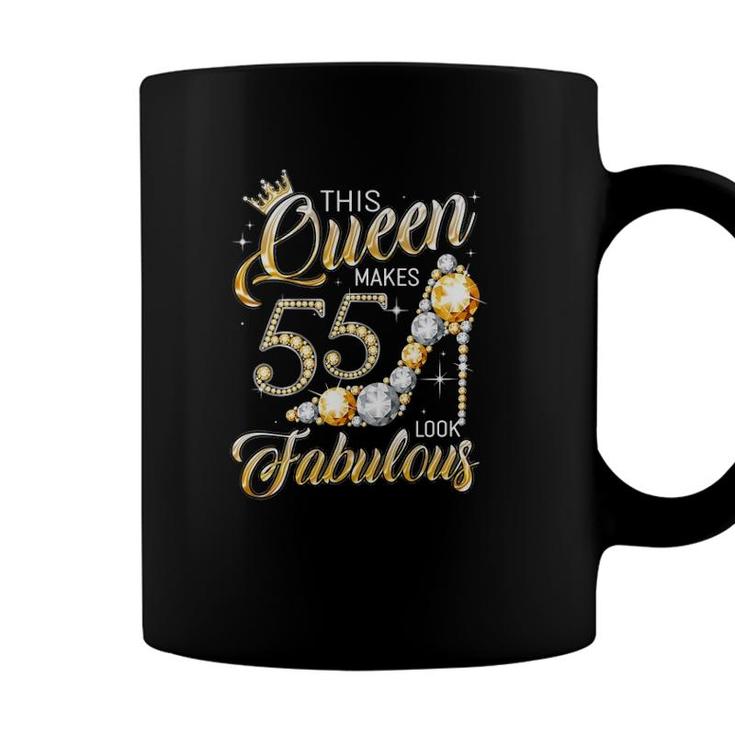 Womens Queen 55 Fabulous 55Th Birthday Girl Gifts 55 Years Old Coffee Mug