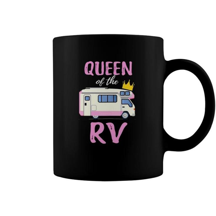 Womens Queen Of The Rv Funny Queen Of The Camper Gift Coffee Mug