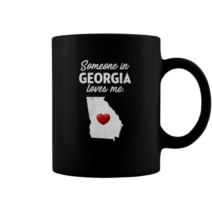 Womens Someone In Georgia Loves Me - Georgia  Ga V-Neck Coffee Mug