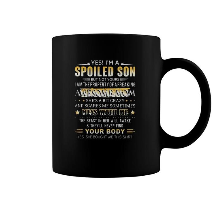 Yes Im A Spoiled Son Awesomeaesthetic Gift 2022 Coffee Mug