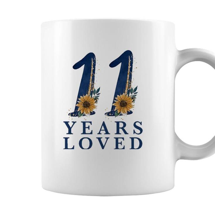 11 Years Old 11Th Birthday For Girls 11 Years Loved Coffee Mug