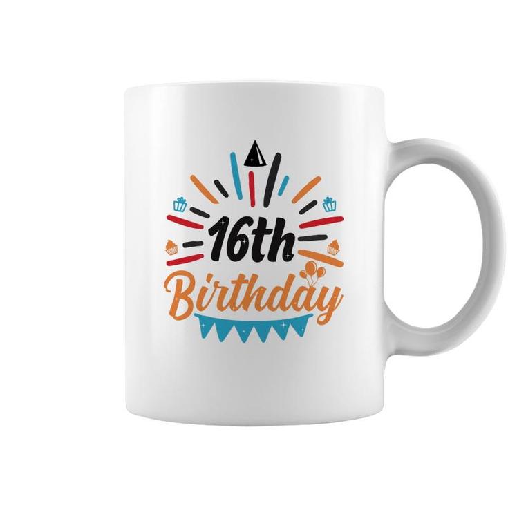 16Th Birthday 2006 Orange Graphics Coffee Mug