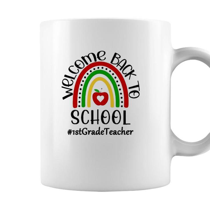 1St Grade Teacher Hashtag Welcome Back To School Boho Rainbow Teaching Gift Coffee Mug