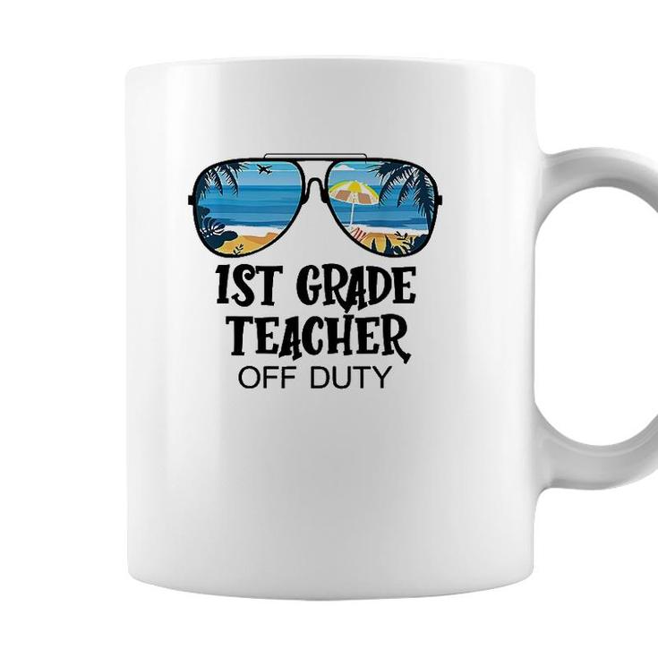 1St Grade Teacher Off Duty Sunglasses Beach Hello Summer Coffee Mug