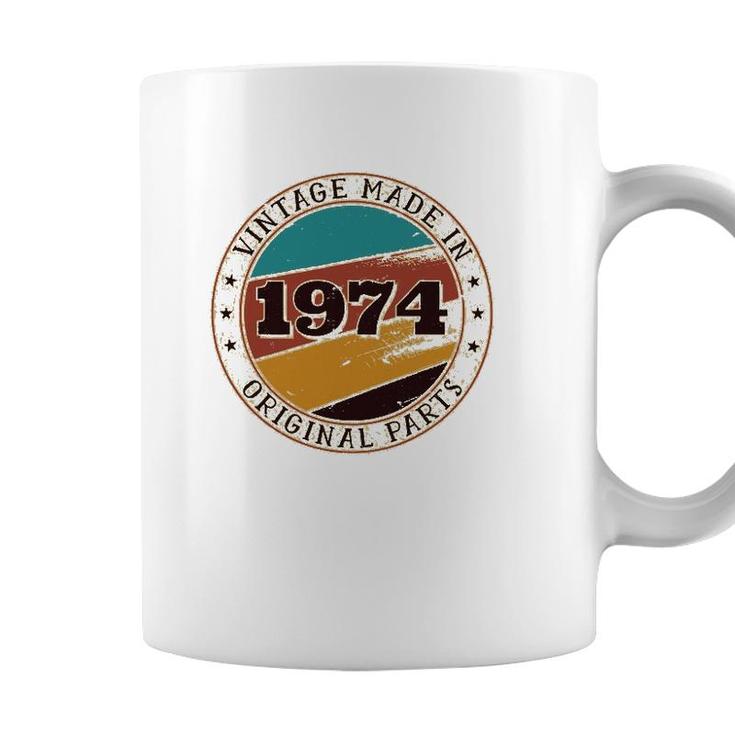 47Th Birthday Retro Vintage 47 Years Old Made In 1974 Gift Coffee Mug