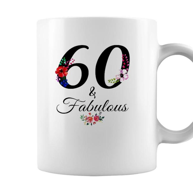 60 & Fabulous 60 Years Old Vintage Floral 1962 60Th Birthday Coffee Mug