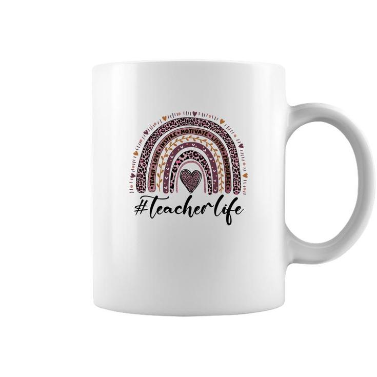 A Teacher Life Is Closely Related To The Knowledge In Books And Inspires Students Coffee Mug