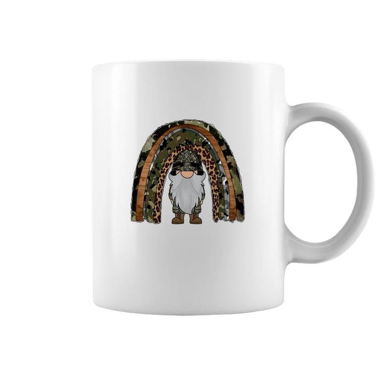 Army Rainbow Gnome Hero Dad Gift Idea Coffee Mug