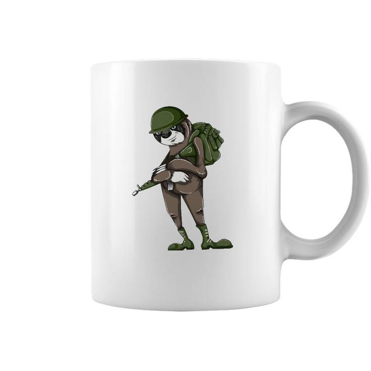 Army Sloth Animal Lover Coffee Mug