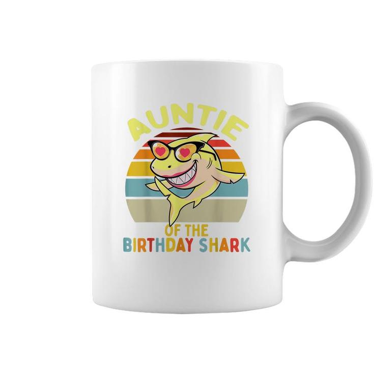 Auntie Of The Shark Birthday Aunt Matching Family  Coffee Mug
