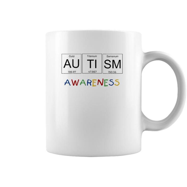 Autism Awareness  Periodic Table Science Coffee Mug