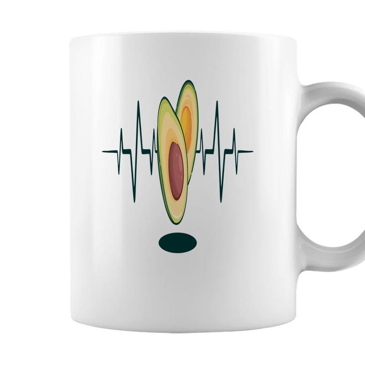 Avocardio Funny Avocado Heartbeat Is In Hospital Coffee Mug