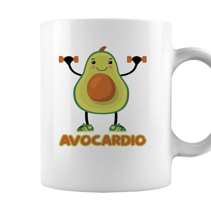 Avocardio Funny Avocado Is Gymming So Hard Coffee Mug