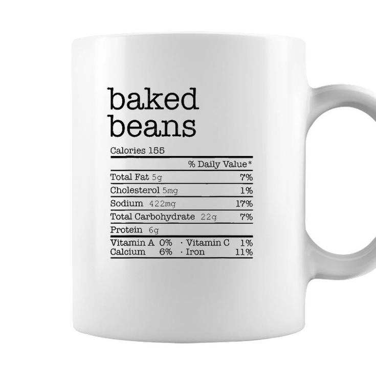 Baked Beans Nutrition Facts Funny Thanksgiving Christmas Coffee Mug