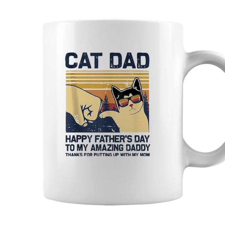 Best Cat Dad Ever Thanks For Putting Up With My Mom  Coffee Mug