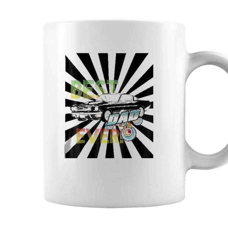 Best Dad Ever Muscle Car Retro Old School Fathers Coffee Mug