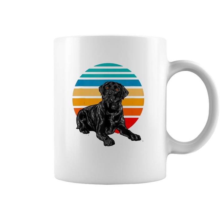 Black Labrador Dog Sunset Vintage Retro Style Black Lab  Coffee Mug