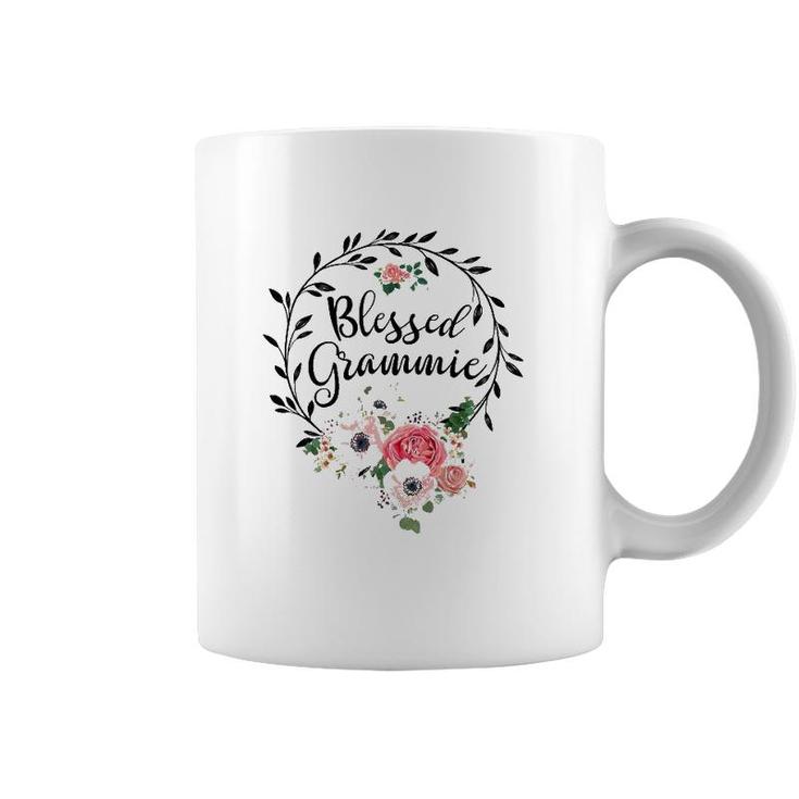 Blessed Grammie  For Women Flower Decor Grandma Coffee Mug