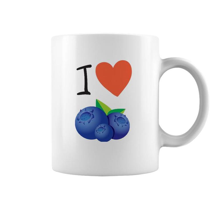 Blueberry I Love Blueberries Tee Coffee Mug