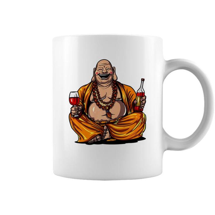 Buddha Wine Drinking Yoga Meditation Spiritual Coffee Mug