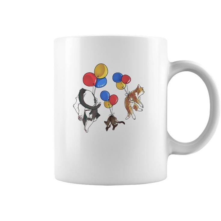 Cats Balloons Art By Tangie Marie Coffee Mug