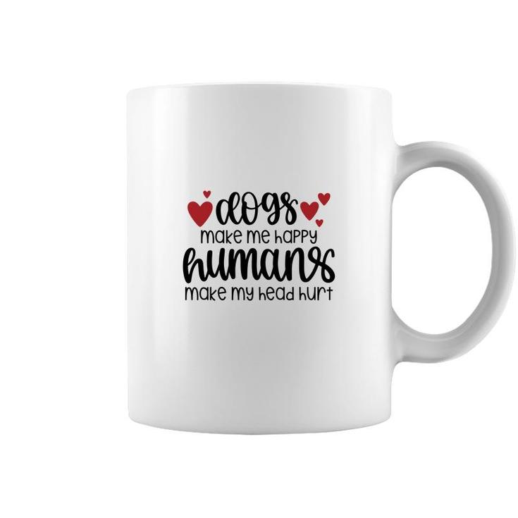 Cats Make Me Happy Humans Make My Head Hurt Heart Coffee Mug