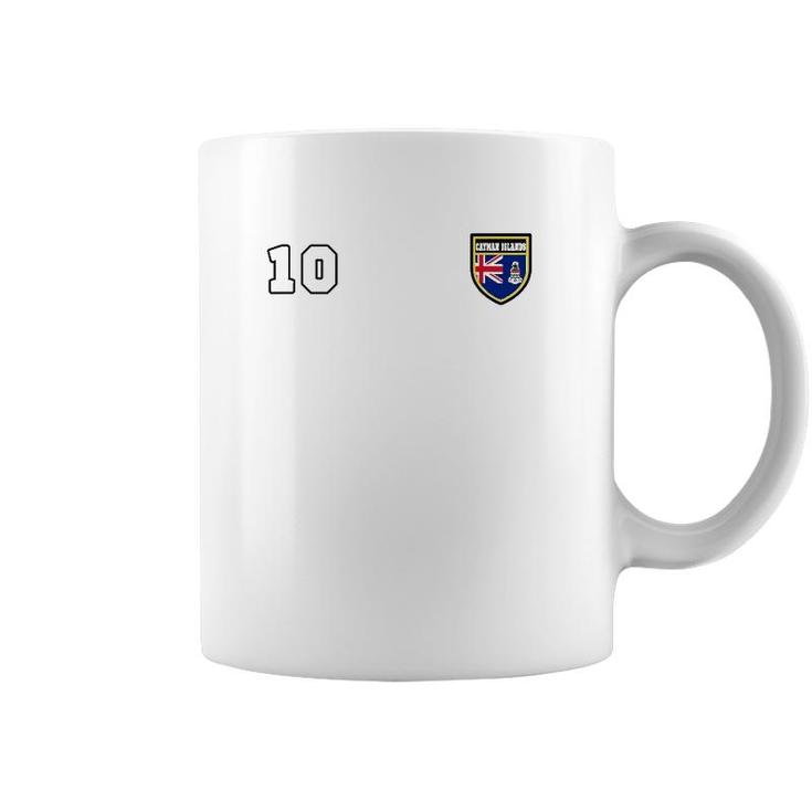 Cayman Islands Number 10 Soccer Tee Flag Football Coffee Mug